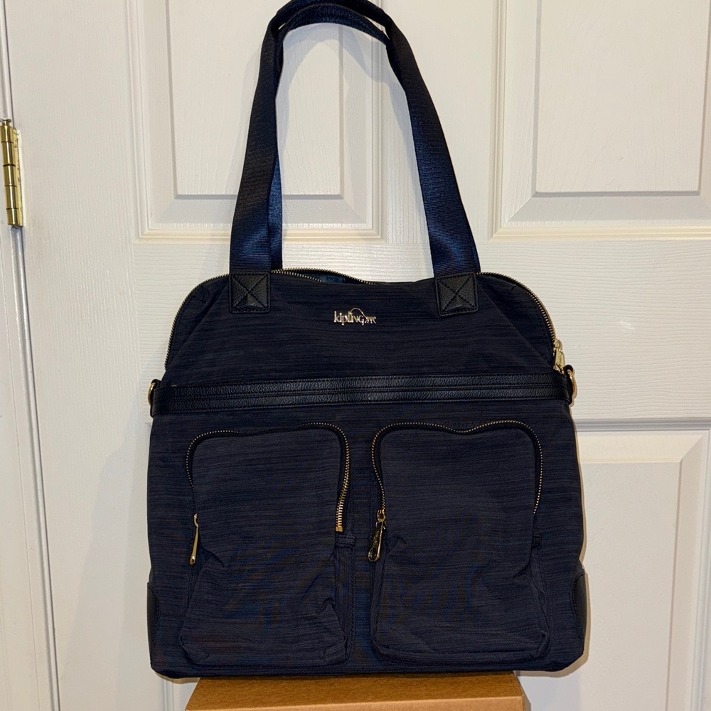Kipling Dark Blue Tote with Pockets